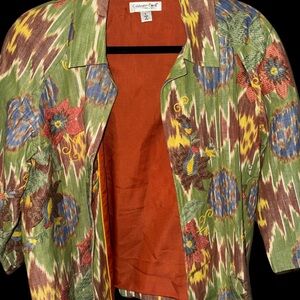 Coldwater Creek Multicolor Floral Jacket